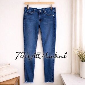 7 For All Mankind Women's Dark Blue Skinny Jeans